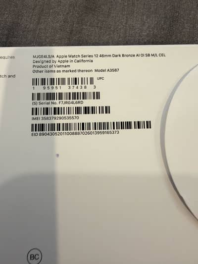 Apple Watch Series 12 46mm Dark Bronze Cellular New