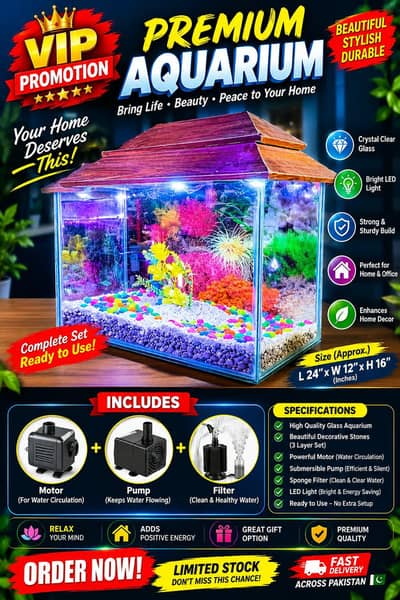 Aquarium for Fishes - Premium Quality