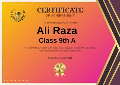 School and Collage Certificate Maker