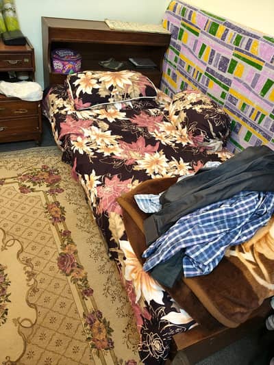 Wooden Bed for Sale – Good Condition