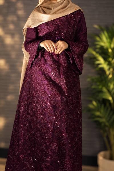Fully embroidered Maxi for wedding and events