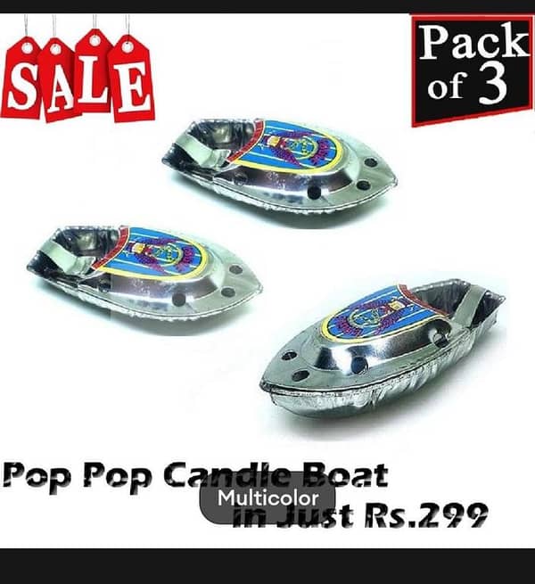 T  3pcs Pop_Pop_Candle Boat For Kids swimming pool & water toys - Boat for child