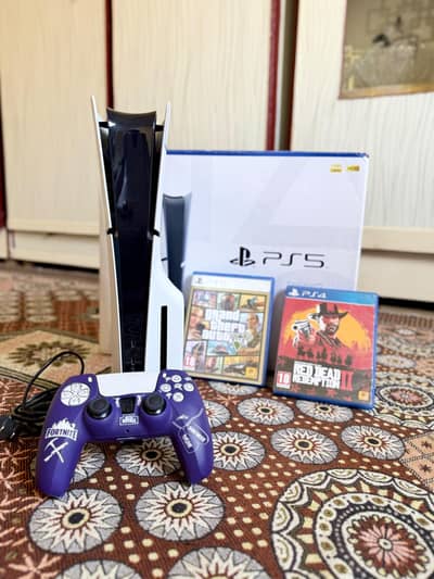 Ps5 slim disc edition 1 Tb with games
