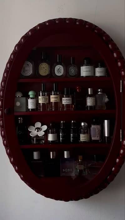 Maroon Perfume Cabinet
