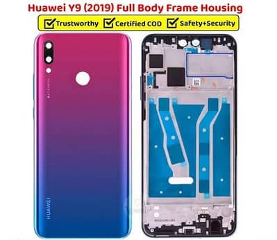 Huawei y9 2019 original case with frame bilkul new seal pack