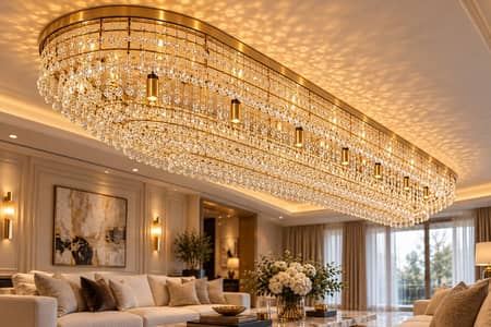 Premium Dubai-Imported Chandelier | 12 ft × 4 ft
