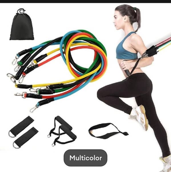 T  Pack Of 5 Fitness Gum Equipment Workout Elastic Resistance Bands Training For Exercise Pull Rope