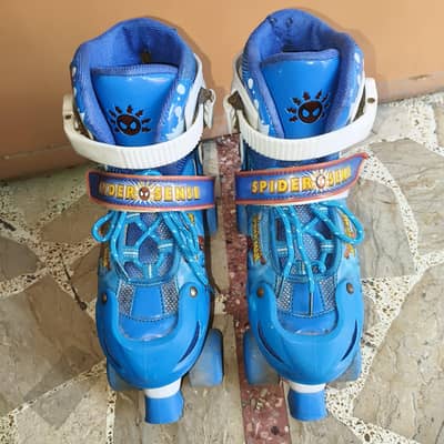 Blue Spider-Man Kids Roller Skates Slightly Used