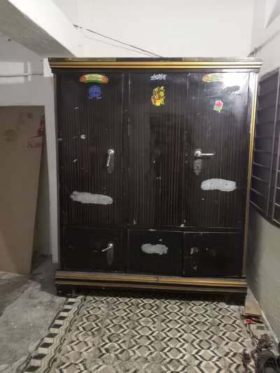 wardrobe 3 door solid iron sheet