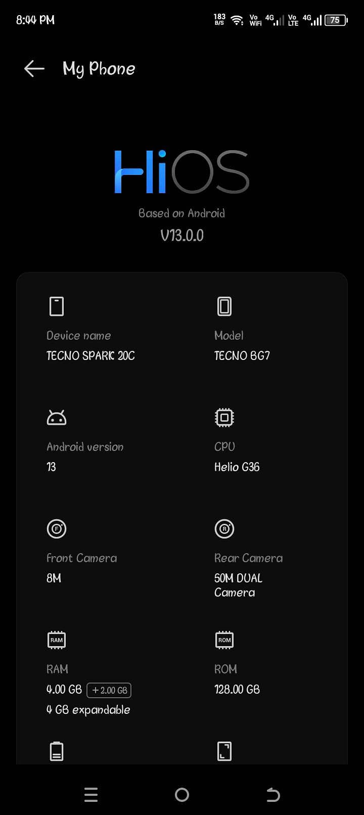 Tecno Spark 20C 6