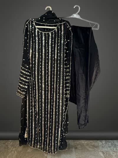 Black chiffon dress
