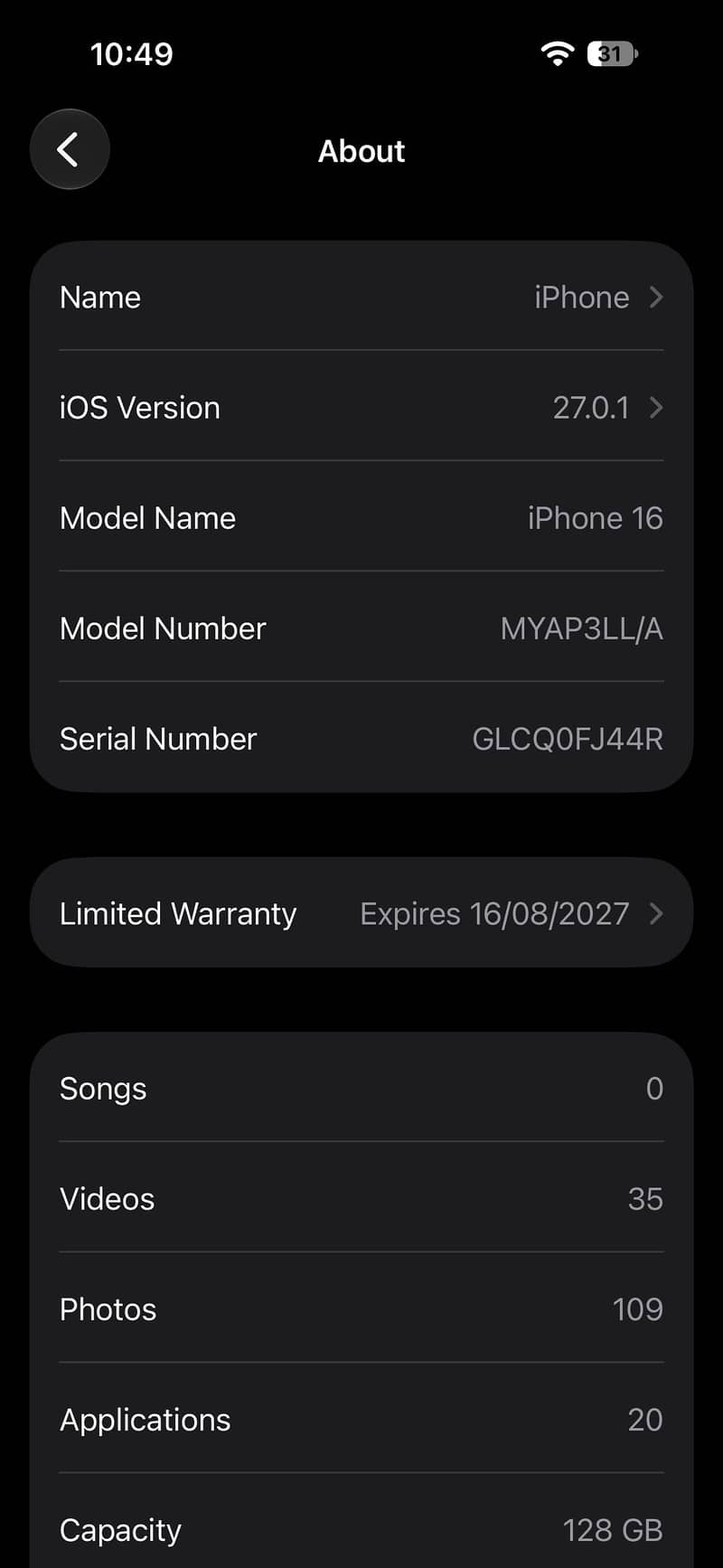 Apple iPhone 16 0