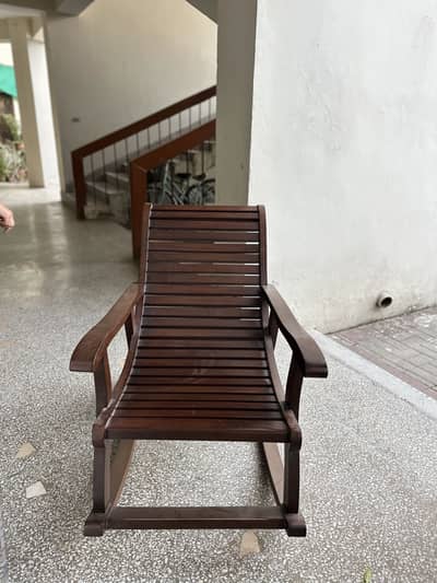 Walnut wood rocking chair for sale