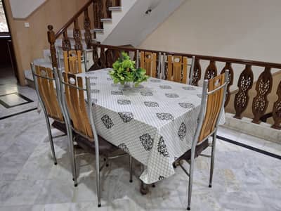 6-Seater Glass Dining Table