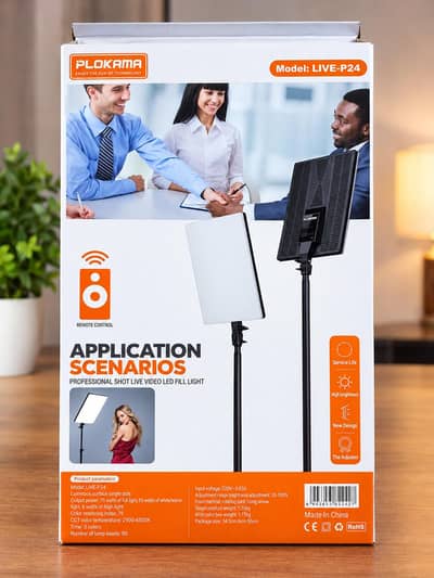PLOKAMA LIVE-P24 LED Video Lights with Stands