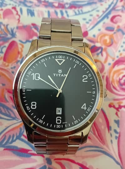 Original Titan watch silver colour