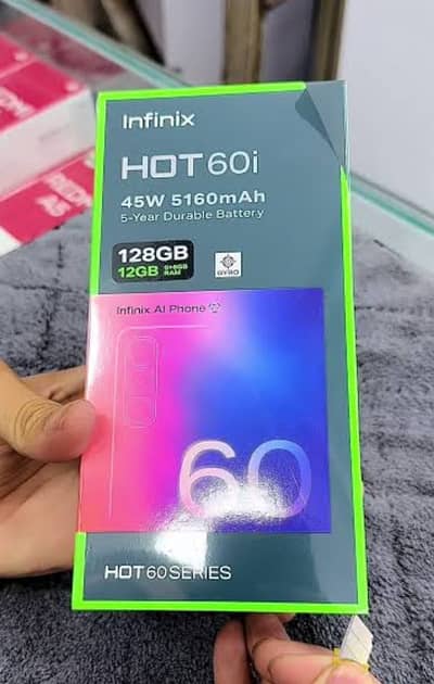 Infinix Hot 60i 6/128 - Dabba Pack - Seal Pack - PTA Approved - Urgen