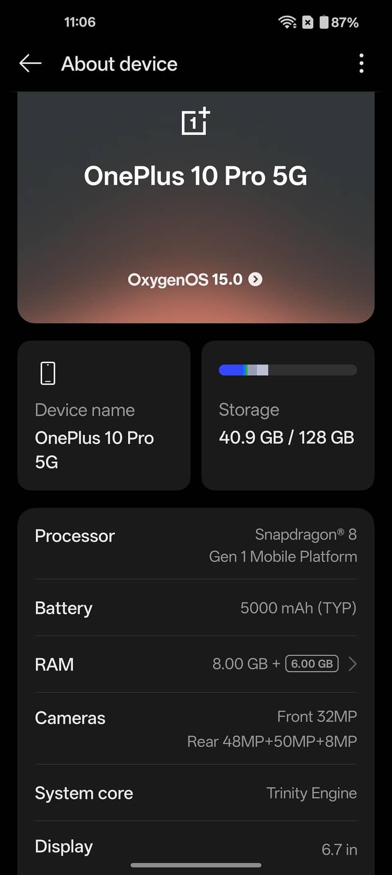 One Plus 10 Pro 5g 6