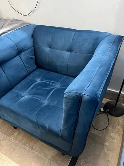 5 Seater Luxury Blue Sofa Set for Sale – Excellent Design