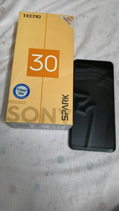 Tecno Spark 30 10 months warranty box + charger