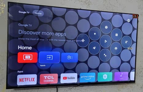 Tcl 43 inch google tv android led with original remote stand