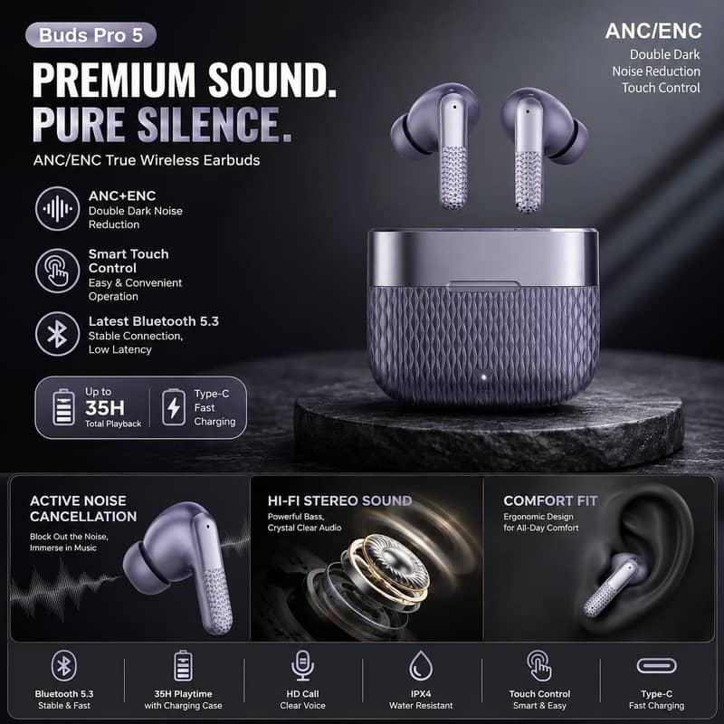 Pro 5 - Wireless Earbuds 2