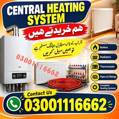 Central heating system boiler old ded we are purchase