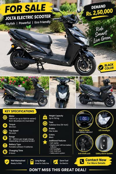 JOLTA ELECTRIC JED-70D SCOOTY FOR SALE