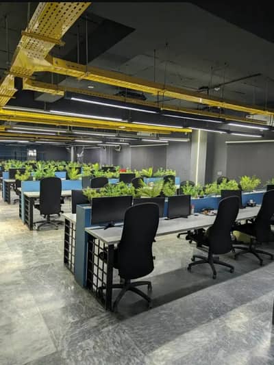 2000 Sq Ft Fully Furnished Brand New Office For Rent - Johar Town Near Emporium Mall - 25 Seating + CEO Office - 2nd Floor