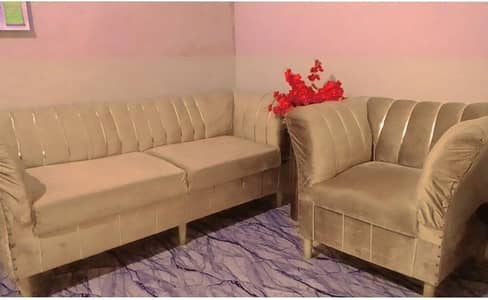 sofa set  in gold brown color urgent for sale  landhi karachi