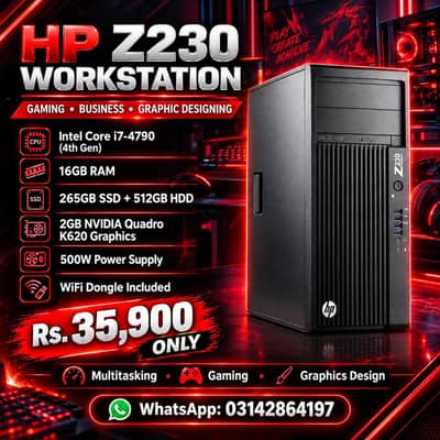 HP Z230 Workstation PC with Nvidia graphics Quadro K620