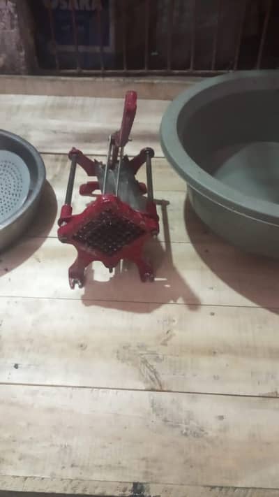 chips fryer cutter tub cart