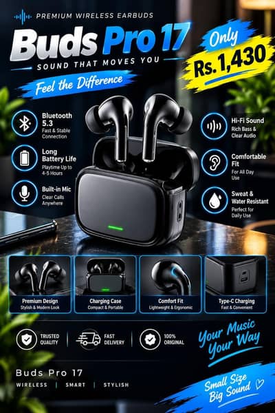 Buds Pro 17 – Premium Wireless Earbuds
