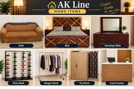All type of fernicher of shop , or room furniture are available