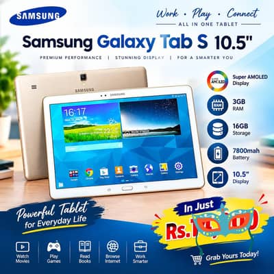Samsung Galaxy Tab s 10.5"  3GB  16GB
