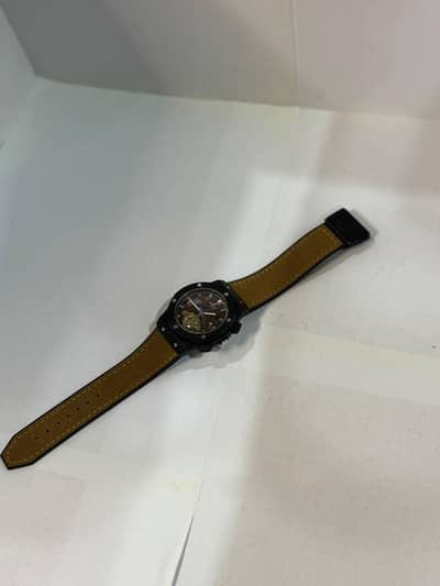 Hublot Style Big Bang Watch – Black Case, Skeleton Dial