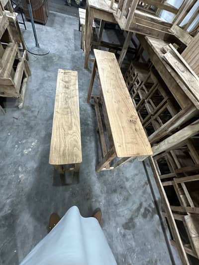 School desk bench