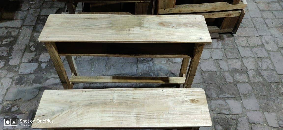 School desk bench 3
