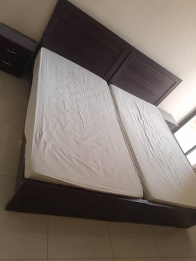 single bed with mattress