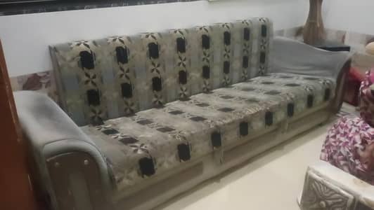 Grey 3-Seater Sofa Cum Bed for Sale – Rs. 12,000