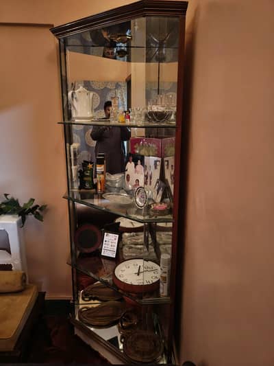 Wood or glass Corner with light switch