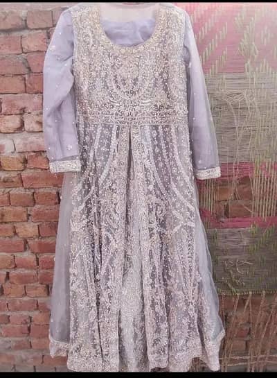 Beautiful Lavender Bridal Maxi with Heavy Embroidery