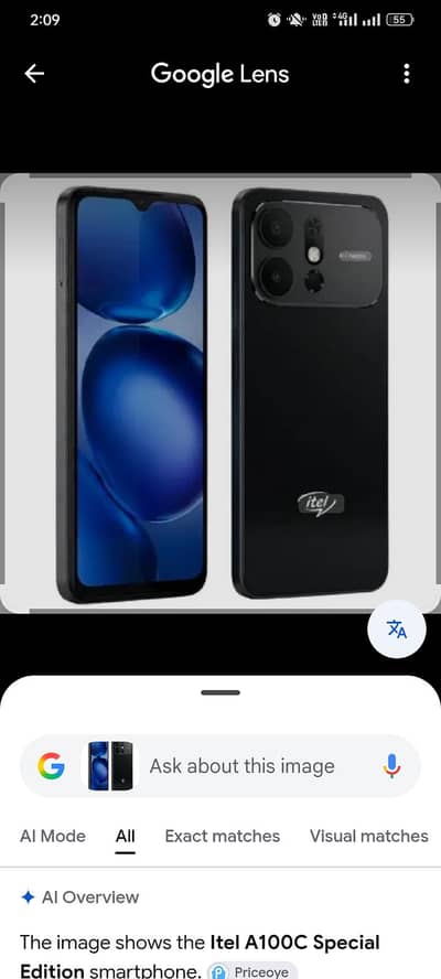 itel A100C 2+4gb ram 64 memery