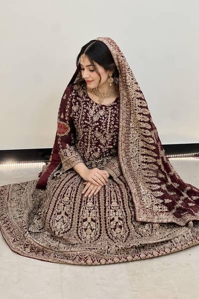 Maroon Embroidered Lehenga Choli With Dupata