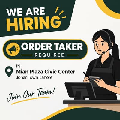 Order Taker required for restaurant