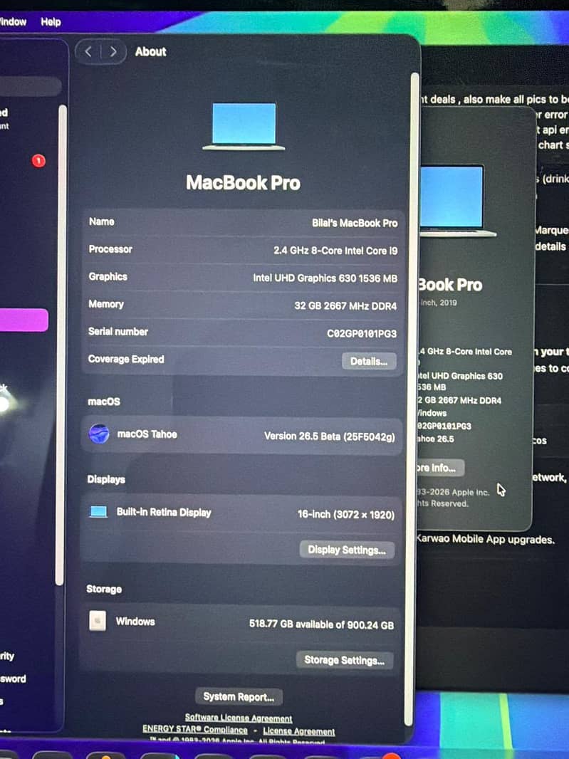 MAC PRO 2019 CORE I9 2