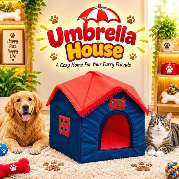 Umbrella cat House