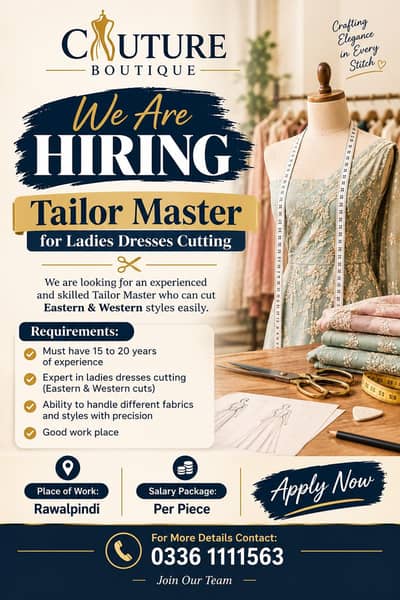 Cutting Master tailor for ladies clothing