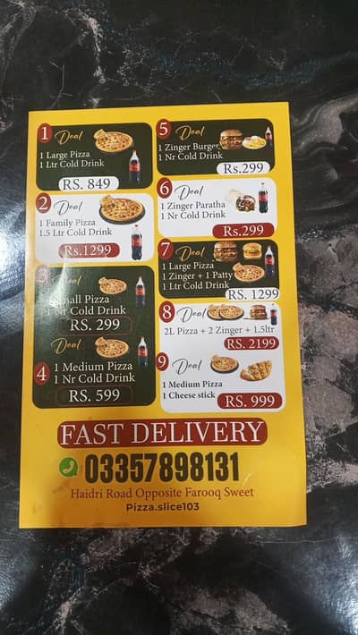 pizza shop k Liye kitchen helper chaiye or rider ki zaroorat hai