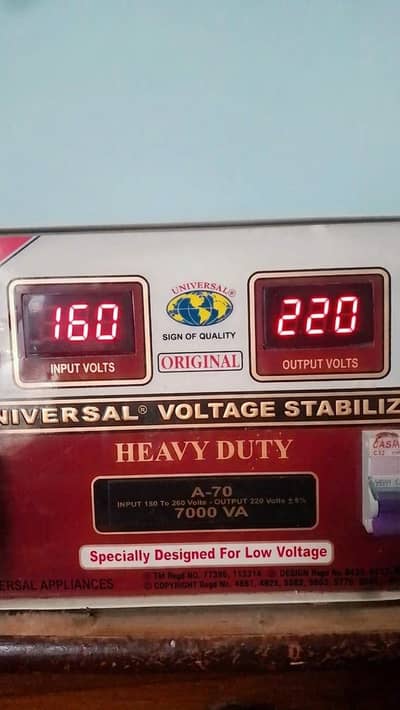 universal stabilizzer A70 7000 watt